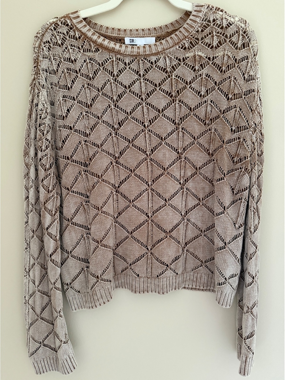 100% cotton, DR2, XS/S/M open knit sweater